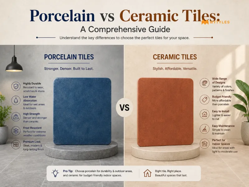Porcelain vs Ceramic Tiles  Key Differences, Pros & Cons Explained