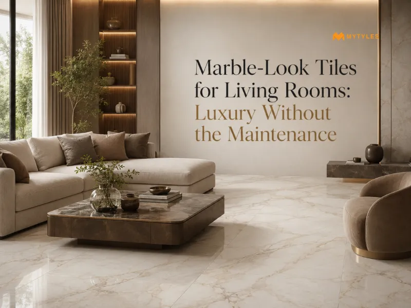 Stylish Marble-Look Tiles for Living Rooms Without Upkeep