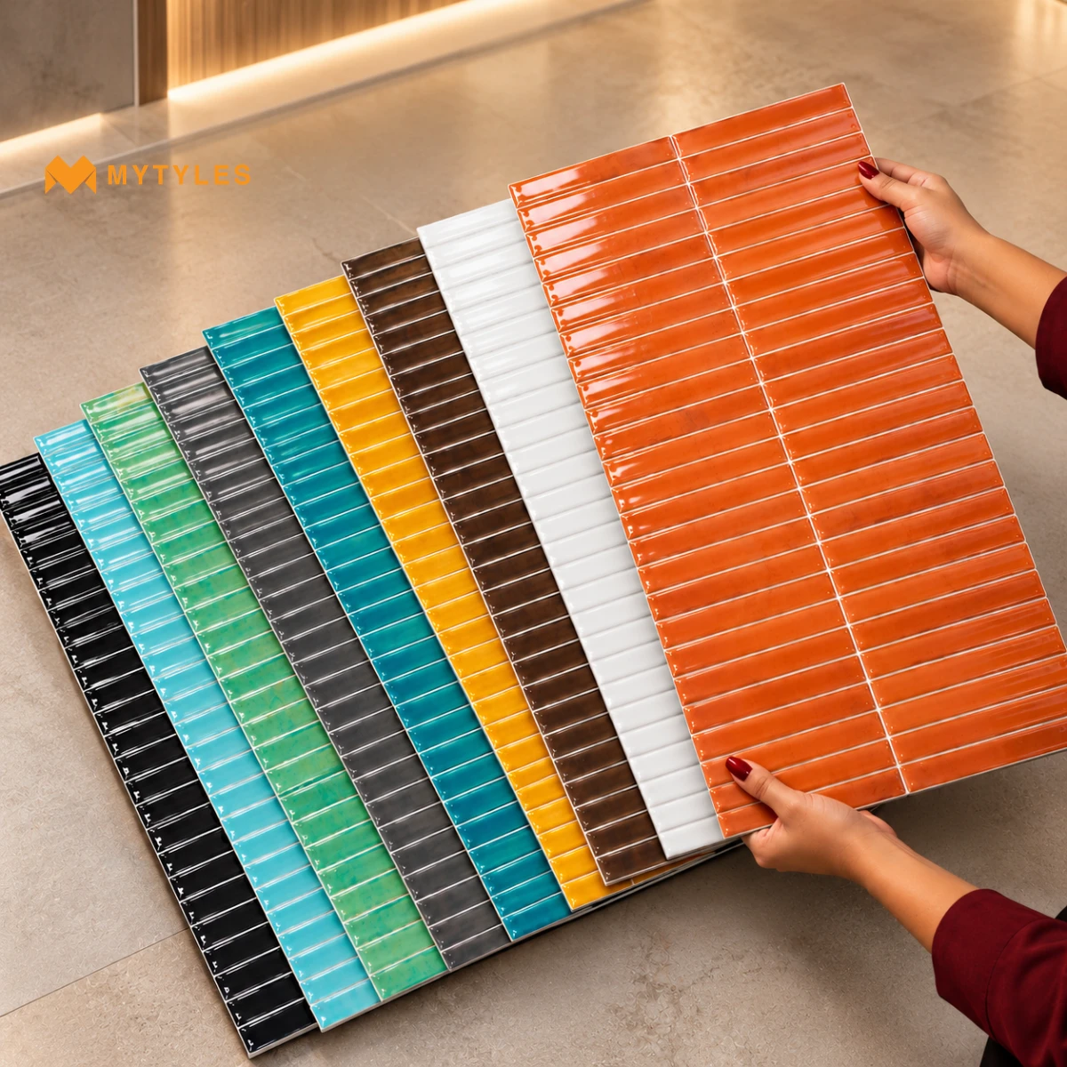 Terracotta Red Fluted Tile | Ember Ridges