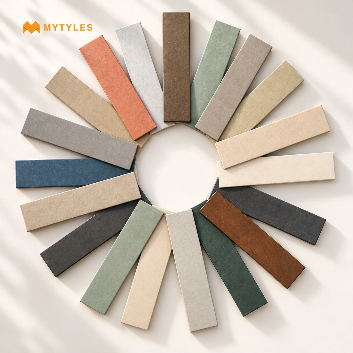 Multicolour Matt Subway Tile | Earthtone Colour Wheel