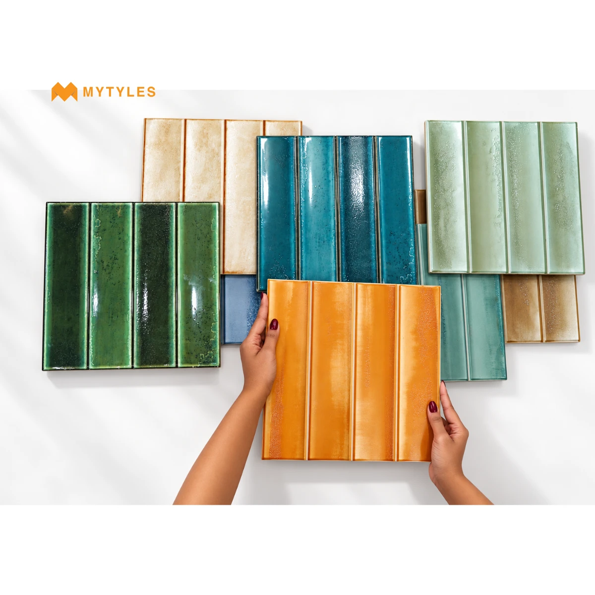 Multicolour Glossy & Matte Subway Tile | Coastal Spectrum