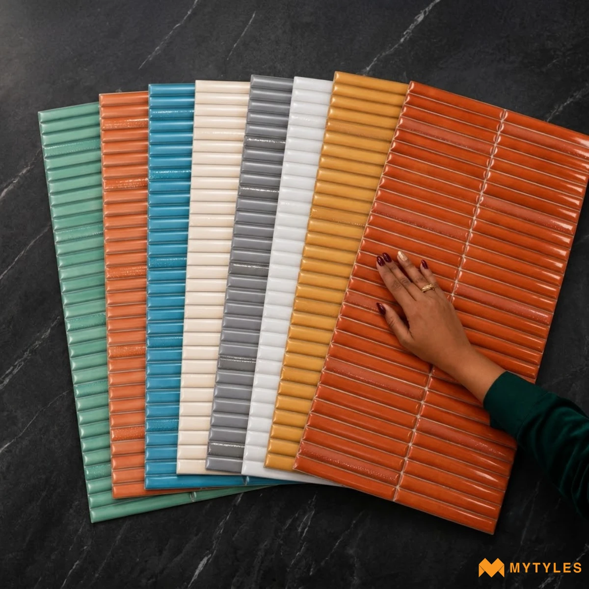 Terracotta Red Fluted Tile | Emberline Rhythm