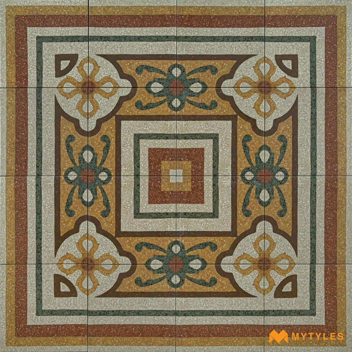 Decorative Carpet Tile | Olive Imperial