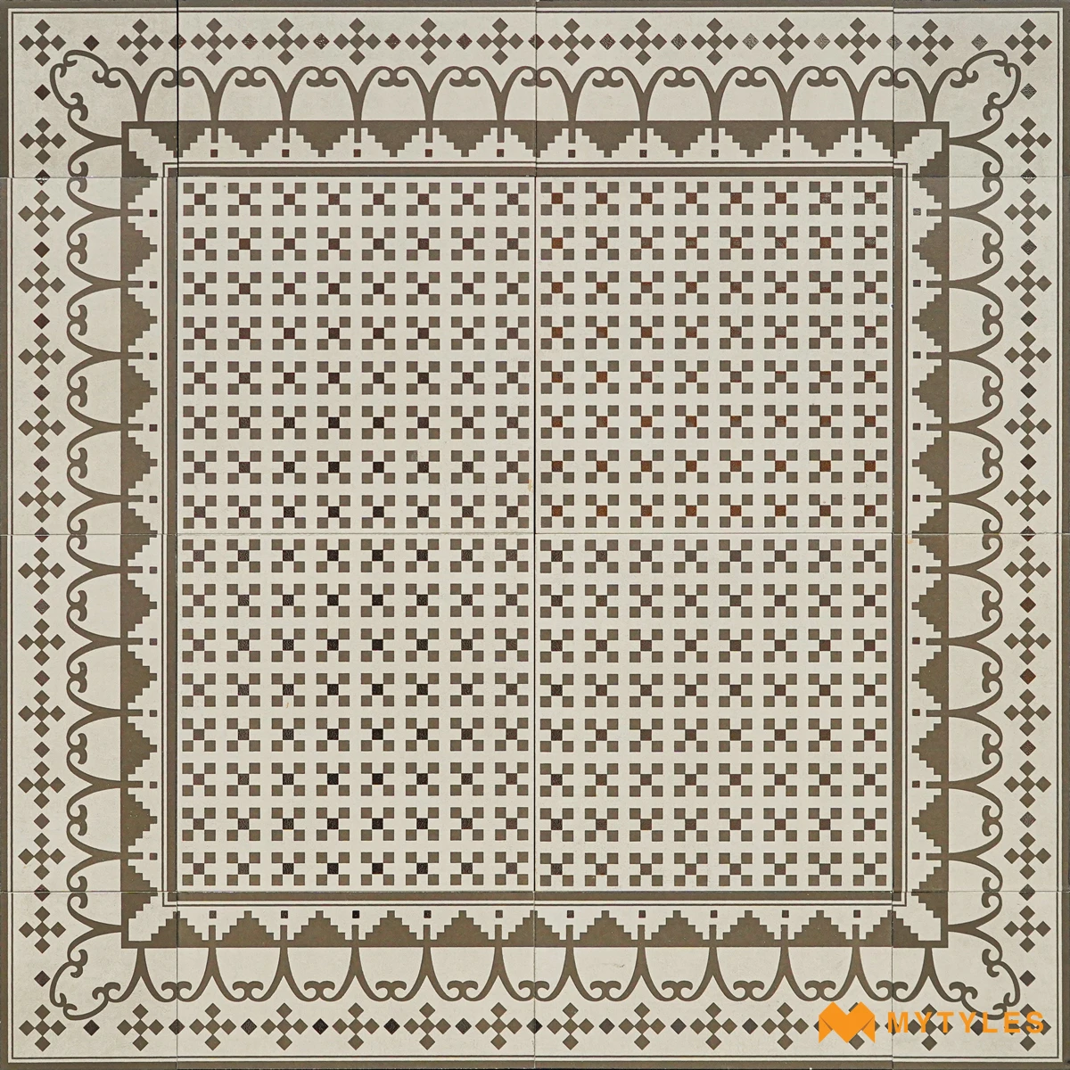 Beige Checked Carpet Tile | Heritage Filigree