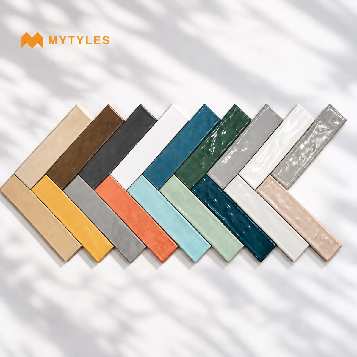 Multicolour Glossy Subway Tile | Vivid Linear | MyTyles