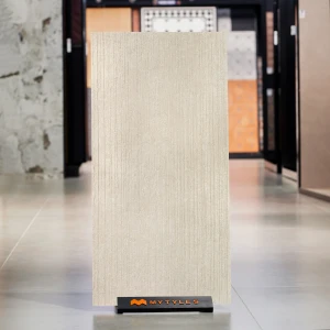 undefined-Vitrified Cream Textured Wall Tile Code37011 (600x1200mm, Punch)