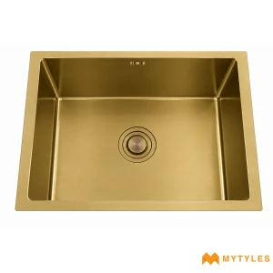undefined-Futura Kitchen Sink - Hand Carved Color Series FS 1816 HM (18x16 Inch, Single Bowl)-Rose Gold