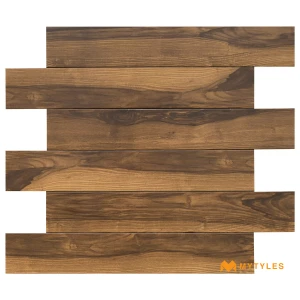 undefined-Bourbon Oak Brown Matt Porcelain Wooden Plank Tile Code16636 150x900mm 8Pc