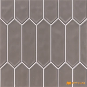 undefined-Vampire Grey Picket Ceramic Geometric Wall Tile Code39461 300x300mm 11Pc