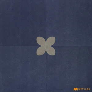 undefined-Blue Athangudi Floor and Wall Tile Code37981 (600x600mm, Satin)