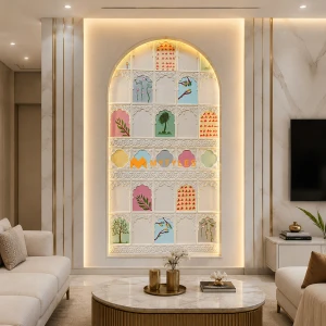 undefined-Mint Royal Jharokha Wall Cladding Code33051 (4x8 Feet, Stone)-MYT313