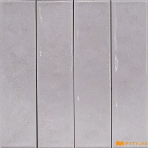 undefined-Cloudy Grey Glossy Subway Vitrified Wall Tile Code39561 60x260mm