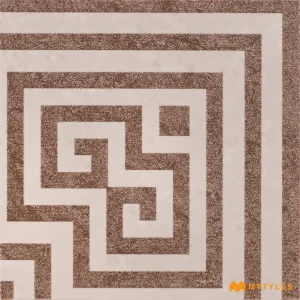 undefined-Linear Meander Beige Matt Corner Tile Code39837 100x100mm 40Pc