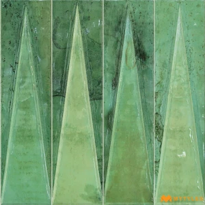 Forest Green Prism Geometric Wall Tile Code39424