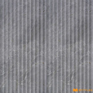 undefined-Reeded Graphite Grey Ceramic Textured Wall Tile Code40210HL 300x600mm 5Pc Pack