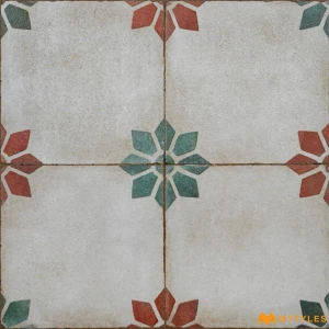 undefined-Emerald Star Pattern Grey GHR Ceramic Moroccan Tile Code40764 300x300mm 11Pc