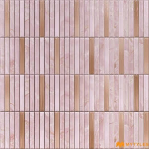 Rosewood Pink Fluted Wall Tile Code40037
