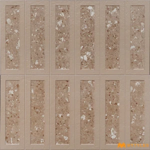 undefined-Candy Beige Terrazzo Matt Ceramic 3D Wall Tile Code40300 300x600mm 6Pc Pack