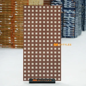 undefined-Terracotta Geometric Box Matt Vitrified Tile Code39191 600x1200mm