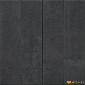 undefined-Carbon Black Matt Vitrified Subway Tile Code39575 60x260mm Pack 32Pc