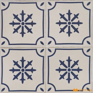 undefined-Navy Blue Star Medallion GHR Ceramic Moroccan Tile Code40750 300x300mm 11Pc