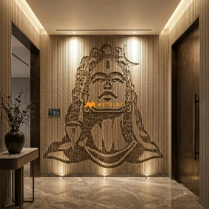 undefined-Granite Shiva Mural Code29086 (4x4 Feet, Stone, 1Pc Pkg)