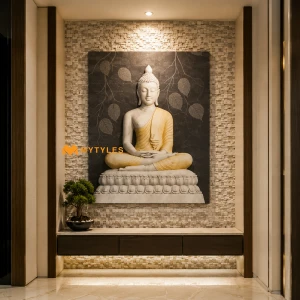 undefined-Poster Wall Tile - Buddha KM1536 Code8335 (4x5 Feet, Matt, 10Pcs)