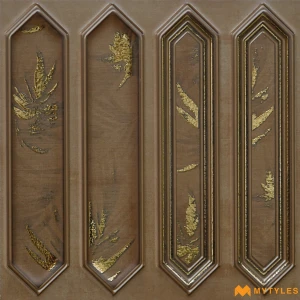 undefined-Ceramic Brown Picket Wall Tile Code38987 (300x300mm, Metallic)