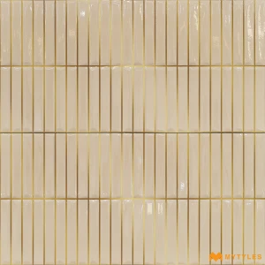 undefined-Tactile Beige Glossy Ceramic Fluted Tile Code40187 300x600mm 5Pc