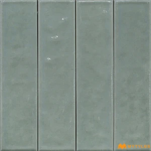undefined-Sage Green Glossy Subway Vitrified Wall Tile Code39553 60x260mm