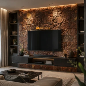 undefined-Natural Slate Stone Wall Cladding Code29655 (Random Size, Stone)