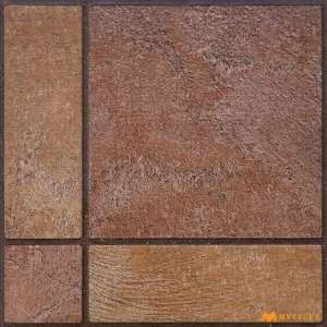 undefined-Vitrified Brown Digital Parking Floor and Wall Tile Code38359 (400x400mm, Matt)
