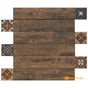 undefined-Porcelain Wooden Plank Tile Code18608 (150x900mm, Matt)