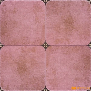 undefined-Rosy Cinder Pink Block Grid Ceramic Wall Tile Code40216DK 300x600mm 5Pc Pack