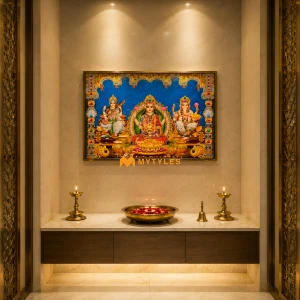 undefined-Vitrified Pink 3 Gods Poster Wall Tile Code33638 (600x900mm, Glossy)