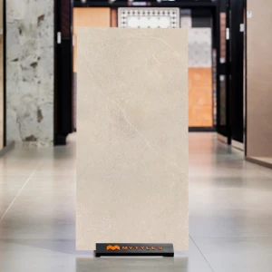 undefined-Vitrified Cream Floor and Wall Tile Code37093 (600x1200mm, Grit Tech)
