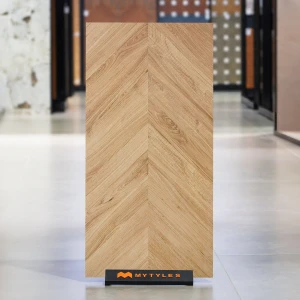 undefined-Vitrified Brown Wooden Floor and Wall Tile Code37076 (600x1200mm, Carving Matt)