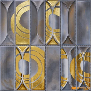 undefined-Gray Metallic Ceramic Wall Tile 300x300mm - Pack of 10