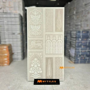 Beige Haveli Motifs Tropical Tile Code41069