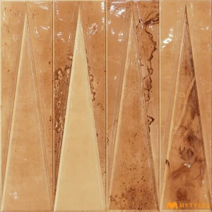 Orange Amber Prism Geometric Wall Tile Code39425 