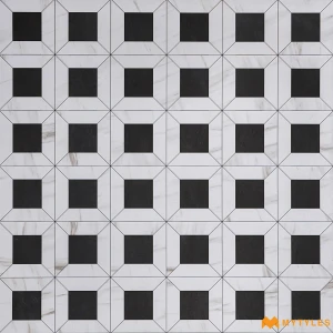 Monochrome Square Moroccan Tile Code41234