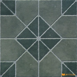 undefined-Vitrified Green Digital Parking Floor and Wall Tile Code38373 (400x400mm, Matt)