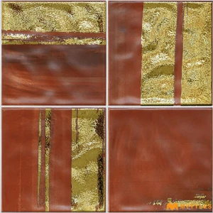 undefined-Ceramic Red Subway Wall Tile Code38978 (300x300mm, Metallic)
