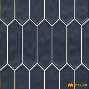 undefined-Blue Notte Picket Ceramic Geometric Wall Tile Code39467 300x300mm 11Pc