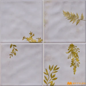 undefined-Ceramic White Subway Wall Tile Code38974 (300x300mm, Metallic)