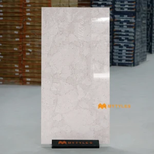 undefined-Ice Crystal White Glossy Double Charged Vitrified Tile Code38886 600x1200mm 2Pcs