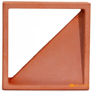 undefined-Diagonal Wedge Terracotta Concrete Jali Code39986 200x200x60mm 5Pc