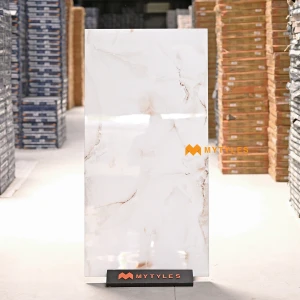 undefined-Vitrified White Floor and Wall Tile Code37491 (600x1200mm, Glossy)