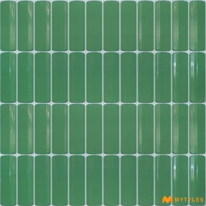 undefined-Stacked Green Glossy Ceramic Textured Wall Tile Code40032 300x600mm