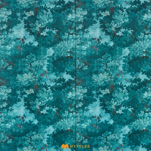 undefined-Vitrified Blue Tropical Floor and Wall Tile Code38307HL (600x1200mm, Gloster)